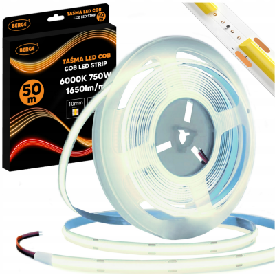 BERGE LED pásek COB Neon 12V - 528D - 15W/m - IP20 - 1650lm - 50m - studená barva