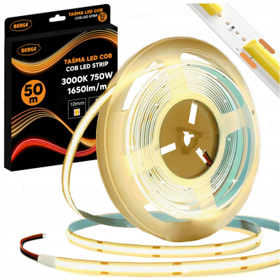BERGE LED pásek COB Neon 12V - 528D - 15W/m - IP20 - 1650lm - 50m - teplá barva
