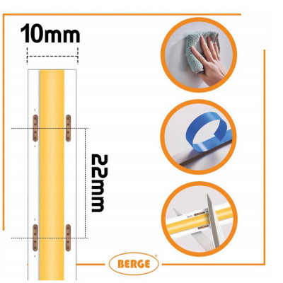 BERGE LED pásek COB Neon 12V - 528D - 15W/m - IP20 - 1650lm - 5m - studená barva