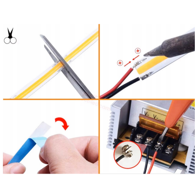 BERGE LED pásek COB Neon 24V - 528D - 15W/m - IP20 - 1650lm - 50m - studená barva