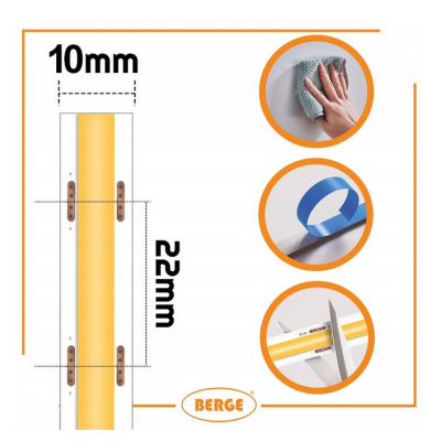 BERGE LED pásek COB Neon 24V - 528D - 15W/m - IP20 - 50m - 1650lm - teplá barva