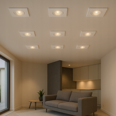 ECOLIGHT 6x halogenové LED stropní svítidlo zapuštěné CCT