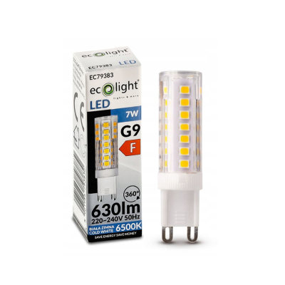 ECOLIGHT LED žárovka - G9 - 7W - 630Lm - studená barva Ekologické světlo