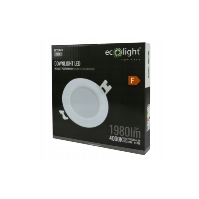 ECOLIGHT Kulatý zapuštěný LED panel 18W - neutrální barva