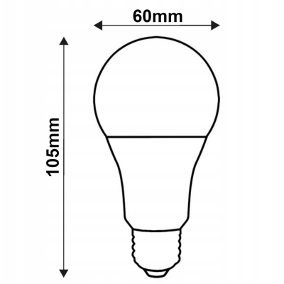 BERGE LED žárovka E27 s vláknem Amber - 8W - teplá bílá