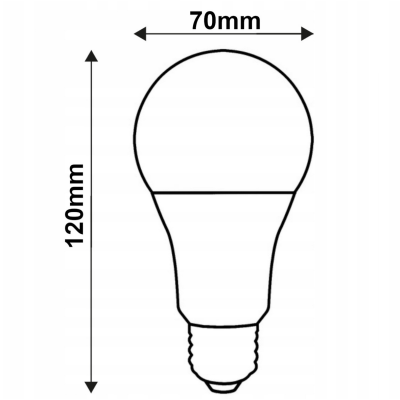 BERGE LED žárovka s vláknem E27 - 15W - teplá bílá