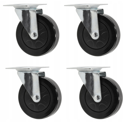 CROWNMAN Otočná gumová nábytková kolečka 5" - 4 ks