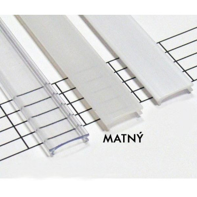 BERGE Matný difuzor KLIK pro profily A, B, C, 1m