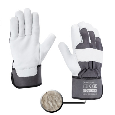 Zateplené rukavice zesílené kozí kůží X-PREMIUM WINTER,...