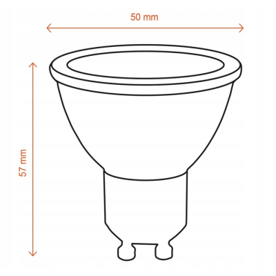 ECOLIGHT LED žárovka GU10 10W 6500K 230V 900lm - studená bílá
