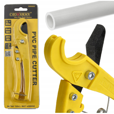 CROWNMAN Nůžky na stříhání PVC trubek - čepel SK5, rukojeť PP 3