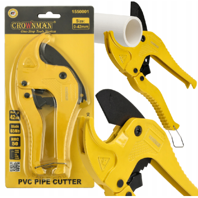 CROWNMAN Nůžky na stříhání PVC trubek - čepel z oceli 65Mn 42