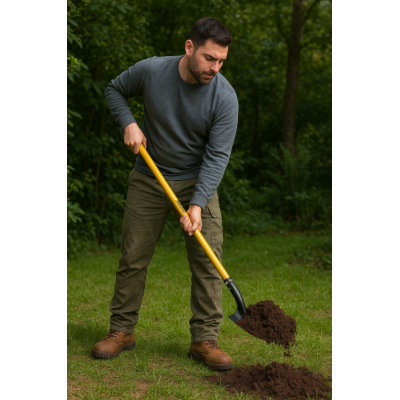 CROWNMAN Ostrý rýč na kopání kořenů, dlouhá velká pevná lopata 150 cm