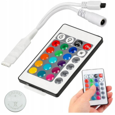 ECOLIGHT Ovladač pro RGB LED pásky, dálkové ovládání IR24 6A