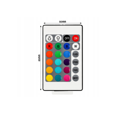 ECOLIGHT Ovladač pro RGB LED pásky, dálkové ovládání IR24 6A