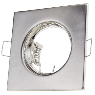 BERGE Pevná čtvercová objímka pro halogenovou žárovku s matným povrchem pro žárovky GU10 MR16