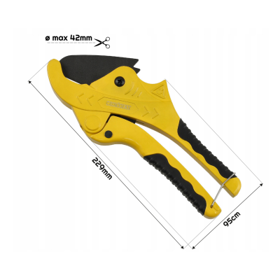 CROWNMAN Řezačky na PVC trubky - ocelová čepel SK5 42 mm