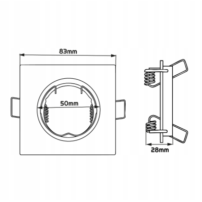 BERGE Halogenové stropní svítidlo, pohyblivé, kulaté, bílé, zapuštěné, GU10, MR16