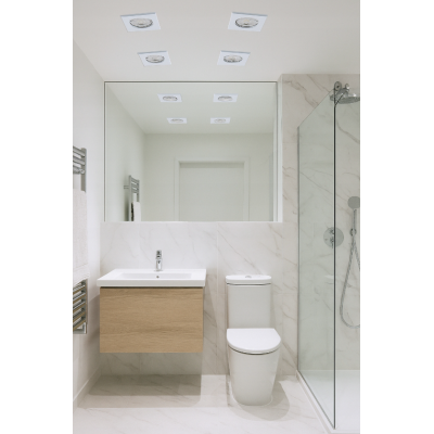 BERGE Halogenové stropní svítidlo, pohyblivé, kulaté, bílé, zapuštěné, GU10, MR16