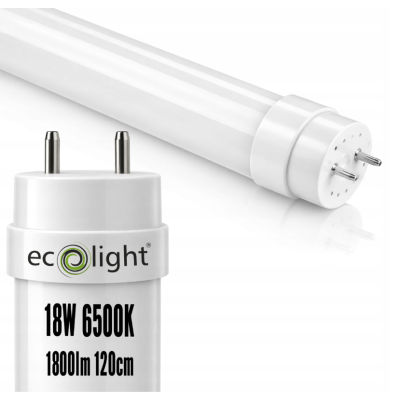 4x LED trubice 120cm 18W 6500K 1800lm T8 G13 - studená bílá