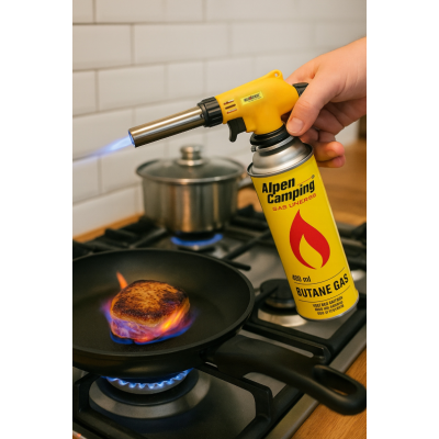 Plynový hořák pro střešní krytiny, plynová kartuše, pájení, 1300°, dvojité nastavení