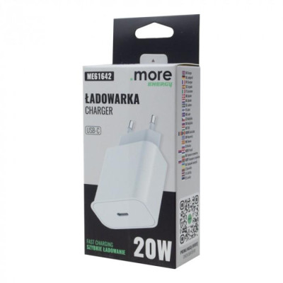 Rychlá nabíječka do zásuvky pro telefon s duálním napájením 20W USB-C Cube