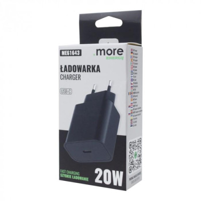 Rychlá nabíječka do zásuvky pro telefon s duálním napájením 20W USB-C Cube