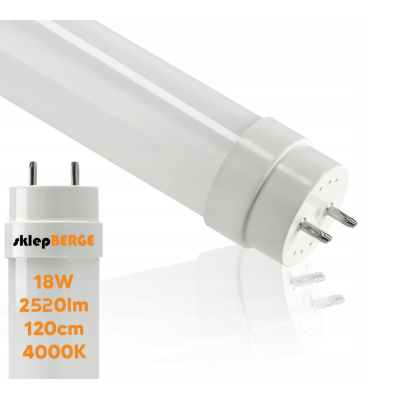 SADA 10x LED trubic 120CM T8 18W 2520lm 140LM/W 4000K silné světlo