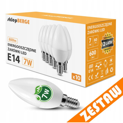 SADA 10x LED žárovka E14 7W 600lm - neutrální bílá