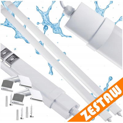 SADA 2 LED lamp 120cm 36W 3000lm Hermetické svítidlo IP65 do garáže, dílny