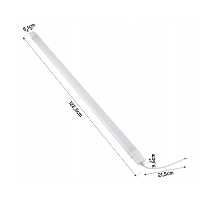 SADA 2 LED lamp 120cm 36W 3000lm Hermetické svítidlo IP65 do garáže, dílny