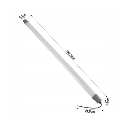 SADA 2 LED lamp 120cm 36W 3000lm Hermetické svítidlo IP65 do garáže, dílny
