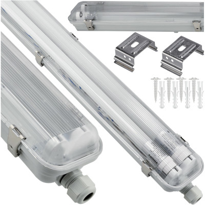 SADA 4 hermetických svítidel Philips LED 2x128cm trubicové lampy do garáže a dílny