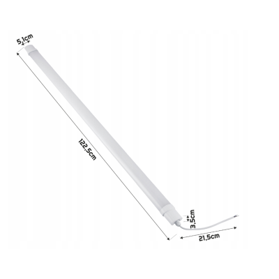 SADA 4 LED lamp 120cm 36W 3000lm Hermetické svítidlo IP65 do garáže, dílny
