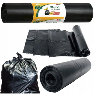 Pytle na odpad 240l 10 kusů STRONG SmartBee Černé pytle velké pevné