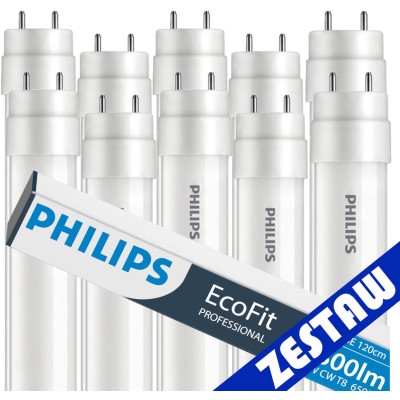 SADA 10x LED trubice 120cm 18W 6500K 1800lm G13 Philips Cold