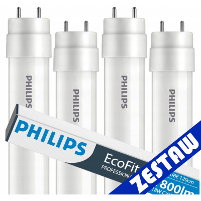 SADA 4x LED trubice 120cm 18W 6500K 1800lm G13 Philips Cold