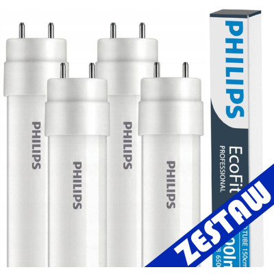 SADA 4x LED trubice Philips 150cm 23W 2300lm 6500K 20000h EcoFit