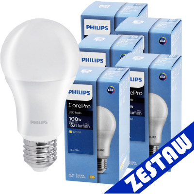 SADA 5x LED žárovka Philips E27 13W 1521lm 2700K EyeComfort CorePro