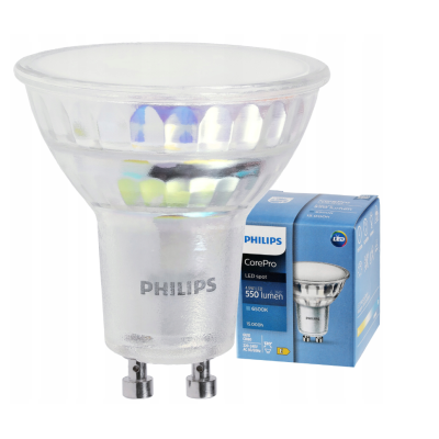 SADA 5x žárovka Philips GU10 4,9W 550lm 112lm/W 6500K EyeComfort CorePro