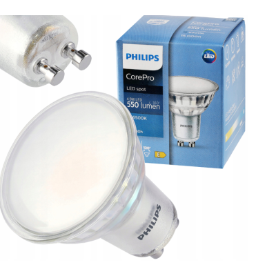 SADA 5x žárovka Philips GU10 4,9W 550lm 112lm/W 6500K EyeComfort CorePro