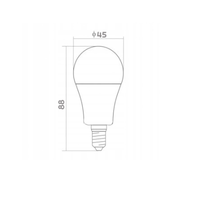 Sada 6 LED žárovek E14 7W G45 600lm 4500K - neutrální bílá