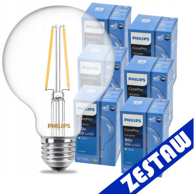SADA 6 LED žárovek E27 G93 7W WW 806lm CorePro 2700K