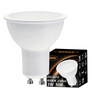 Sada 6 LED žárovek GU10 3W 250lm 4000K - neutrální bílá