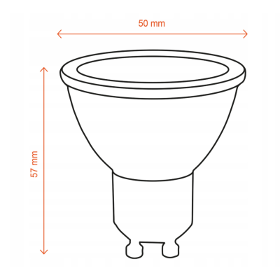 Sada 6 LED žárovek GU10 3W 250lm 4000K - neutrální bílá
