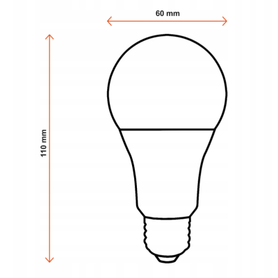 SADA 6x LED žárovek E27 A60 15W 1200lm 3000K - teplá biela