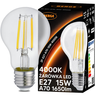 SADA 6x LED žárovka E27 15W 1650lm 4000K - neutrální bílá
