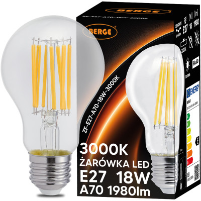 SADA 6x LED žárovka E27 18W 1980lm 3000K - teplá bílá