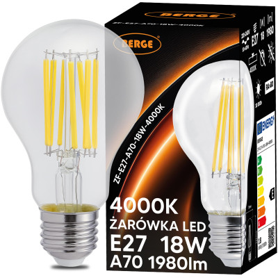 SADA 6x LED žárovka E27 18W 1980lm 4000K - neutrální bílá