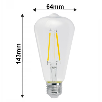 SADA 6x LED žárovka E27 8W 880lm 3000K - teplá bílá